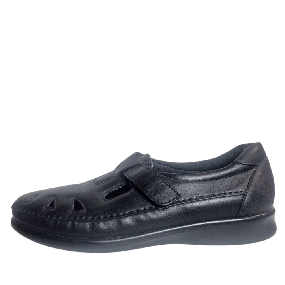 SAS Women's Roamer Slip on Loafer Black Leather Size 9.5